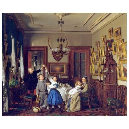           -   (The Contest for the Bouquet The Family of Robert Gordon in Their New York Dining-Room)   48. x 40. 1680