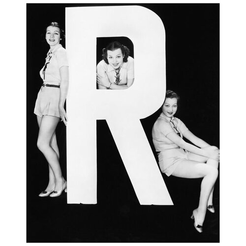       R (Girls around the letter R) 30. x 37. 1190