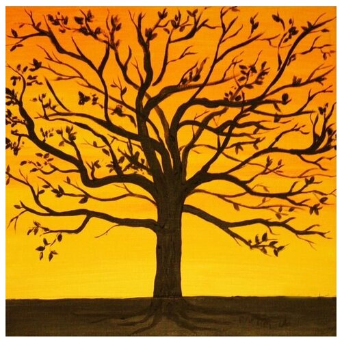       (Sunset tree) 50. x 50. 1980