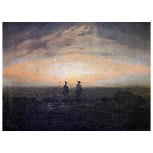            (Two men by the sea at moonrise)    41. x 30. 1260