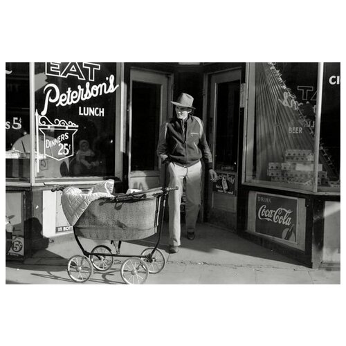       (Stroller outside a cafe) 1 75. x 50. 2690