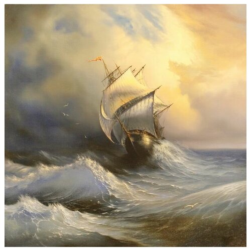        (Ship in storm) 1 30. x 30.,  1000   