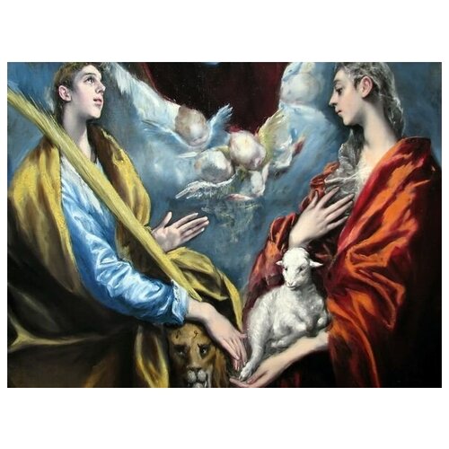             (Madonna and Child With Saint Martina and Saint Agnes)   53. x 40. 1800