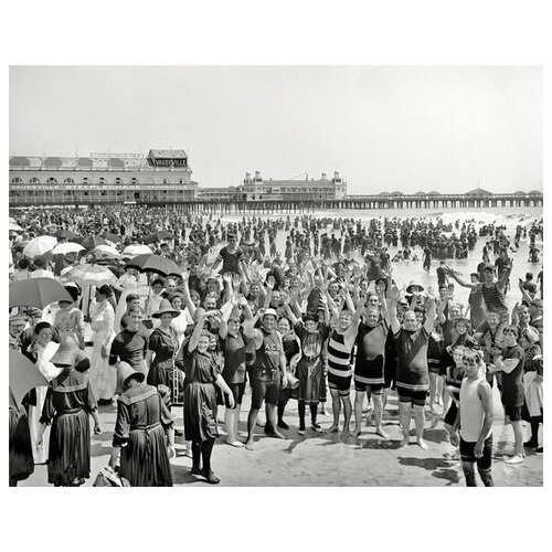        1910  (Beach in Atlantic City in 1910) 1 63. x 50. 2360