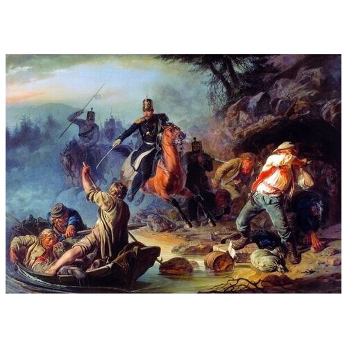         (Skirmish with Finnish Smugglers)   42. x 30.,  1270   
