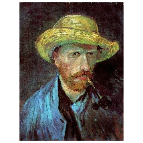       ,   (Self-Portrait with Straw Hat and Pipe)    30. x 40. 1220