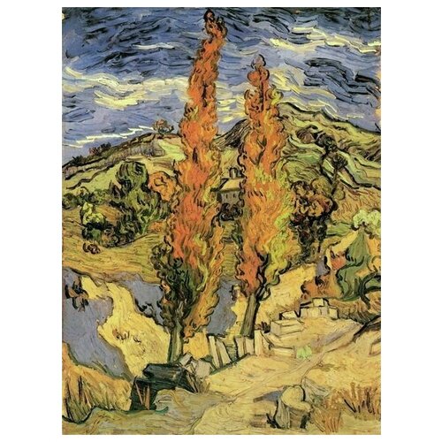          (Two Poplars on a Road Through the Hills)    50. x 67. 2470