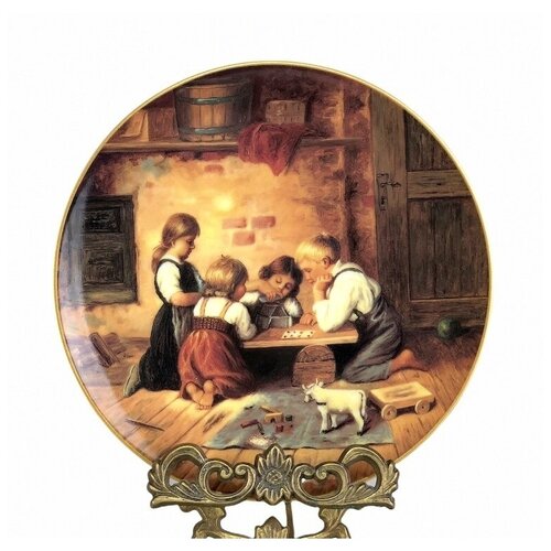 Декоративная тарелка Дети, Четверо играющих детей, Seltmann Vohenstrauss 5000р