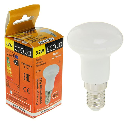   ECOLA Reflector R39 5,2W 220V E14 2700K () 69x39 141