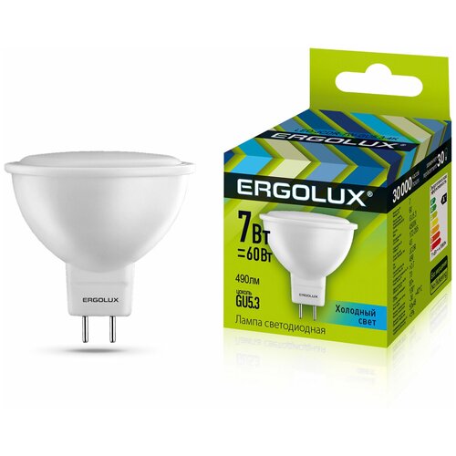    4   Ergolux LED 7W 4000 ( ) GU5.3,  419  Ergolux