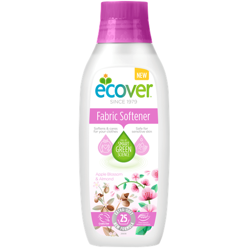 ECOVER SENSITIVE FABRIC SOFTENER Apple Blossom & Almond Softens & Cares 25         750 2000